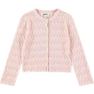 Molo Cardigan - Gebreid - Gigi - Charlotte Roze m. Pointelle - Molo - 9-10 jaar (134-140) - Cardigan