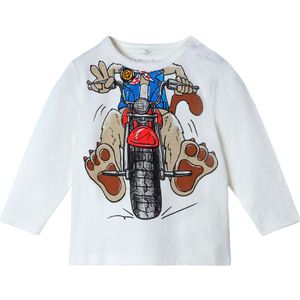 Stella McCartney Kids Blouse - Grappige MotorDog - Wit - Stella McCartney Kids - 1 jaar (80) - Blouse