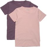 Minymo T-Shirt - 2-pack - Misty Rose - Minymo - 10 jaar (140) - T-Shirt