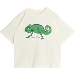 Mini Rodini T-Shirt - Hagedis - Offwhite - Mini Rodini - 8-9 jaar (128-134) - T-Shirt