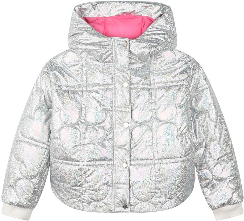 Billieblush Gevoerde Jas - Puffer - Wit Gemetalliseerd - Billieblush - 12 jaar (152) - Winterjas