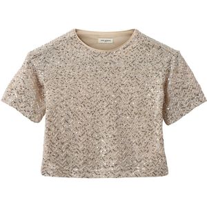 Sofie Schnoor T-Shirt - Champagne/Pailletten - Sofie Schnoor - 8 jaar (128) - T-Shirt