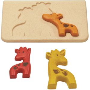 PlanToys Giraf Puzzel - Naturel/Geel/Oranje/Rood - PlanToys - OneSize - Puzzel