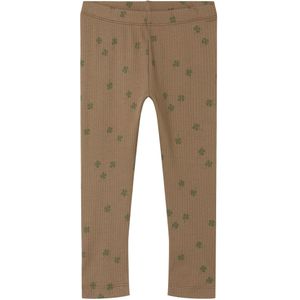 Name It Leggings - Rib - NmmNoellus - Walnoot m. Klaver - Name It - 3 jaar (98) - Leggings