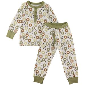 Katvig Pyjama set - Wit m. Appels - Katvig - 1 jaar (80) - Pyjama - Tweedelig