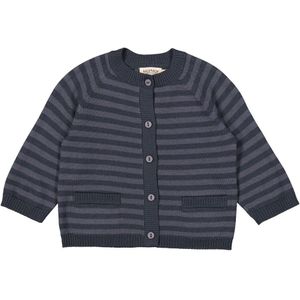 MarMar Cardigan - Wol - Taki - Deep Meer Stripe - MarMar - 1 jaar (80) - Cardigan