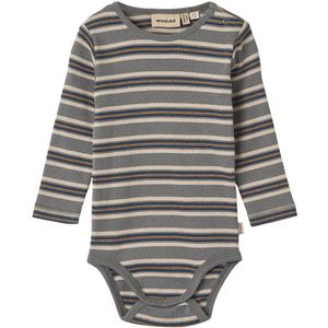 Wheat Romper L/æ - Freddie - Stormachtig Blue Stripe - Wheat - 68 - Romper L/S