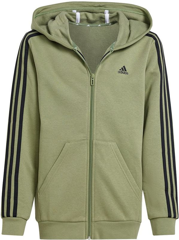 adidas Performance Cardigan - U 3S FL FZ - Groen/zwart - adidas Performance - 16 jaar (176) - Cardigan