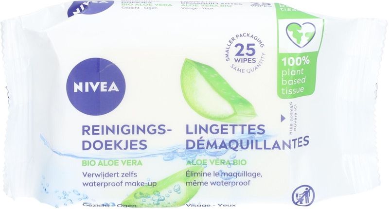 Nivea Reinigingsdoekjes Aloe Vera 25 Doekjes