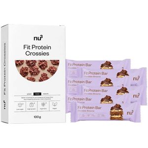 nu3 Set 6 x Fit Protein Bar, Chocolate Brownie + Crossies 1