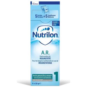 Nutrilon AR 1 bij regurgitatie baby 0-6 maanden Flesvoeding Zakjes 5x22g 5x22 Poeder