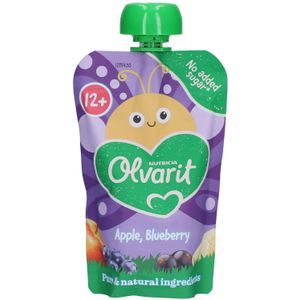 Olvarit | Knijpzakje Babyvoeding Vanaf 12 Maanden Appel Banaan Zwarte Bes Bosbes 100