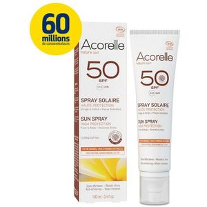 Acorelle Zonnespray SPF50 Bio 100 Vloeistof