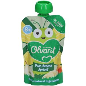 Olvarit Knijpzakje 8m+ Abrikoos, Peer, Banaan 100