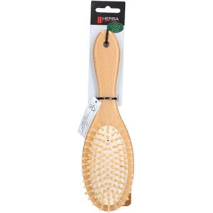 HERBA Haarborstel met houten handvat, ovaal, in FSC-beukenhout 1 Borstel