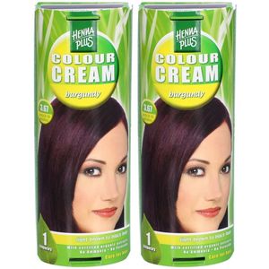 HENNA PLUS Kleurcrème 3,67 Bordeauxrood 2x60 Tinctuur
