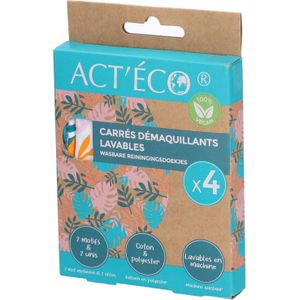 Act'Eco Wasbare make-up remover pads 4 Watten