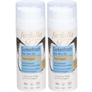 farfalla Aloë Vera, Verse vochtinbrengende gel Komkommer 2x50 Gel