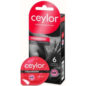 Ceylor Condoom met aardbeiensmaak 6 Condooms