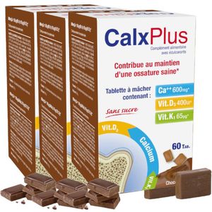 CalxPlus Chocolade TRIO | Calcium Botten 3x60 Set