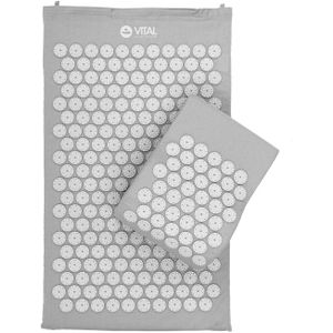 bodhi Vital acupressuur SET stone grijs, acupressuurmat met kussen en tas 1 Set