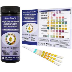 150 One+Step urineteststrips voor 10 indicatoren - Gezondheidstest inclusief referentiekleurenschaal 100 Teststrips