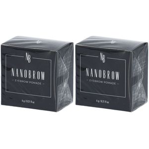 NANOBROW Medium bruine wenkbrauw pommade 2x6 Neuszalf