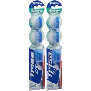 TRISA Sonicpower Sensitive zachte opzetborstels 2x2 Tandenborstel