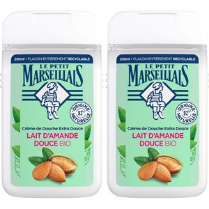 Le Petit Marseillais Extra Zachte Douchecrème Biologische Zoete Amandelmelk 2x250 Douchegel