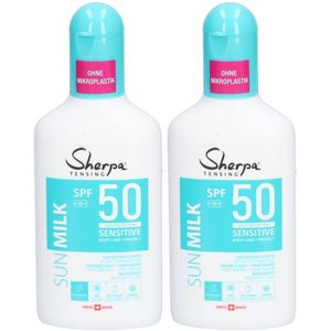 SHERPA® Tensing Zonnemelk SPF50 Gevoelige Huid 2x175 Crème