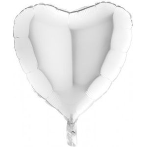 Folieballon hart wit