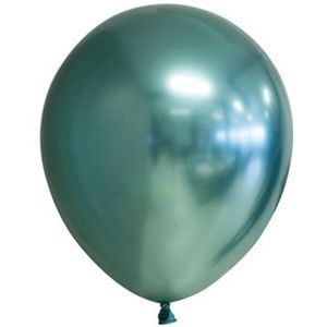Chrome groene ballonnen 13cm