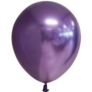 Paarse chroom ballonnen alternatief 50 stuks