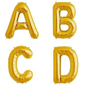 Letter ballonnen goud 36cm Letter P