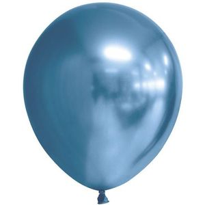 Blauwe chroom ballonnen alternatief - Licht blauw 100 stuks
