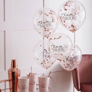 Confetti ballonnen team bride blush hen party