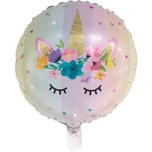 Folieballon unicorn rond
