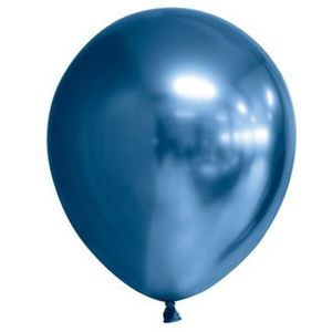 Chrome blauwe ballonnen 13cm