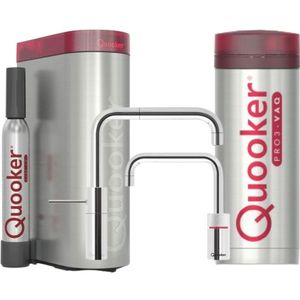 QUOOKER PRO3 NORDIC SQUARE TWIN CHROOM + CUBE - 3NSCHRTT