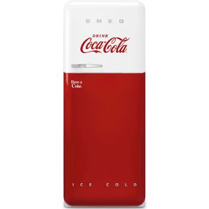 Smeg FAB28RDCC5 combi-koelkast Vrijstaand 270 l D Rood, Wit