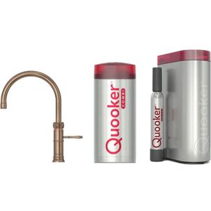 QUOOKER COMBI+ CLASSIC FUSION ROUND MESSING PATINA + CUBE - 22+CFRPTN