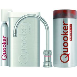 QUOOKER COMBI CLASSIC NORDIC ROUND RVS + CUBE - 22CNRRVS