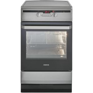 Inventum VFI5042RVS - Vrijstaand inductie fornuis - Elektrische oven - 4 kookzones - 50 cm - 65 liter - RVS/Zwart