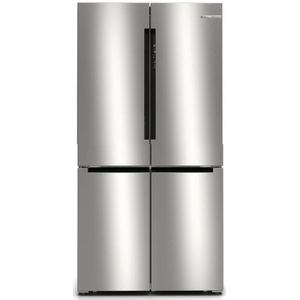 Bosch Serie 6 KFN96APEA amerikaanse koelkast Vrijstaand 605 l E Metallic, Zilver