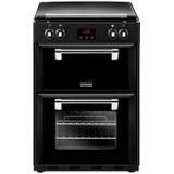 Stoves RICHMOND 600 Ei Zwart met 2 ovens (conventioneel en hetelucht) en 4 inductie kookzones.