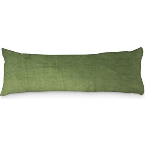 Beau Maison Velvet Body Pillow Kussensloop Groen 45 x 145 cm