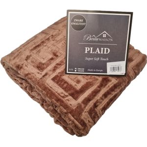 Dubbeldikke Plaid Bruin 150x200 cm