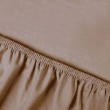 Premium Stretch Topper Hoeslaken Dubbel Jersey Mokka - 140/160 x 200/220