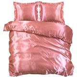 Beauty Silk - Dekbedovertrek Satijn - Flamingo Roze - 240x200/220