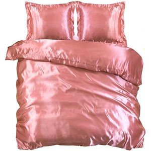 Beauty Silk - Dekbedovertrek Satijn - Flamingo Roze - 240x200/220